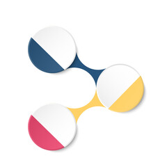 Infographic process design 3 options or steps.