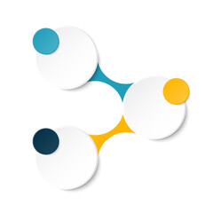 Infographic process design 3 options or steps.