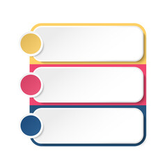 Obraz premium Infographic process design 3 options or steps.