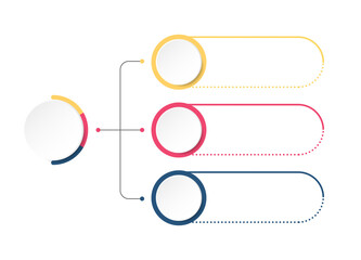 Infographic process design 3 options or steps.