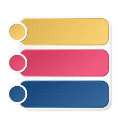 Obraz premium Infographic process design 3 options or steps.