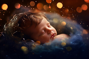 Obraz na płótnie Canvas Creating everlasting memories, birth of a child, newborn, bokeh Generative AI