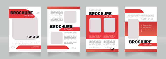 Transport emissions blank brochure design. Template set with copy space for text. Premade corporate reports collection. Editable 4 paper pages. Barlow Black, Regular, Nunito Light fonts used