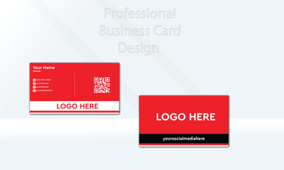 Vector, professional, clean & corporate business card design.