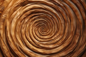 Fototapeta na wymiar Abstract spiral wood background Generative AI