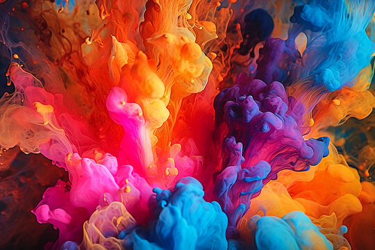 Abstract Colorful Liquids. Generative AI.
A digital 3D rendering of colorful abstract liquids. 