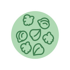 Chickpeas black line icon. Natural organic super food.
