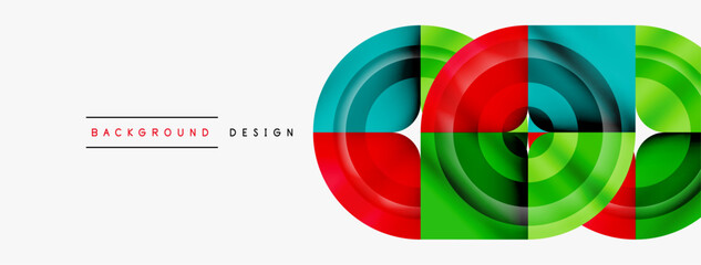 Obraz premium Circle abstract background. Wallpaper, banner, background, landing page, wall art, invitation, print, poster