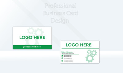 Vector, professional, clean & corporate business card design