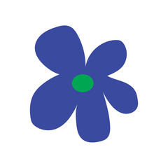 blue flower illustration