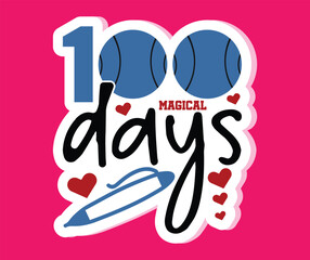 100 days of school stacker svg