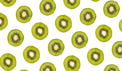 slice of kiwi fruit pattern