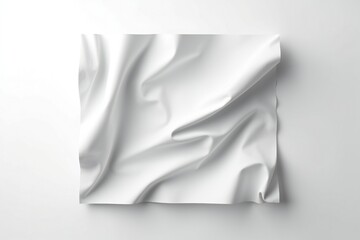 Obraz premium White empty curled paper banner on white background Generative AI