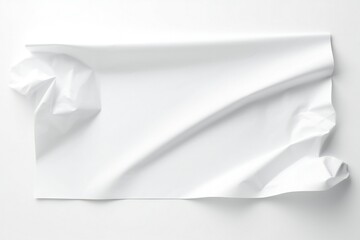 White empty paper banner on white background Generative AI