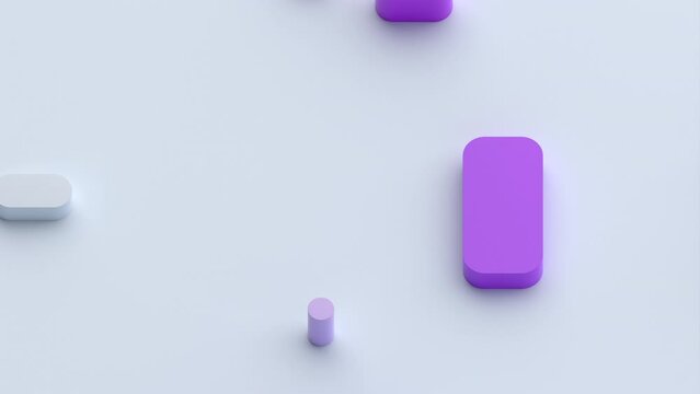 Abstract 3d animation, geometric background, 4k seamless looped video
