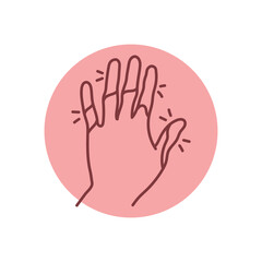 Scleroderma black line icon. Autoimmune diseases