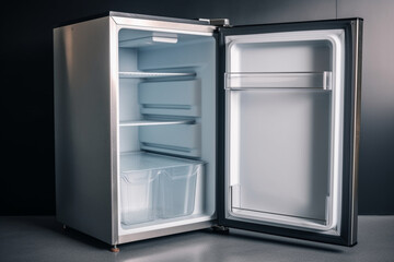 empty mini fridge Generative AI