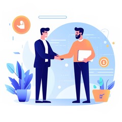 Vector illustration concept of business, time management, planning, meeting.VECTOR