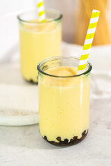 Fototapeta premium Mango boba smoothie