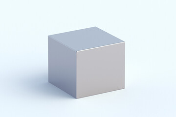Neodymium magnet on white background. 3d render