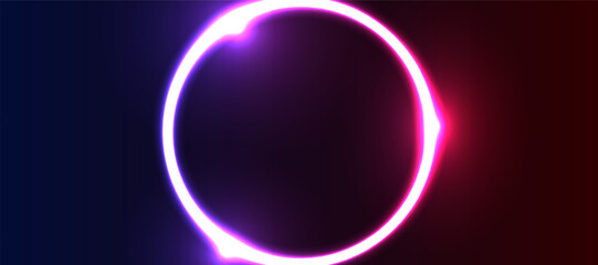 simple glowing blue and pink neon circle modern background vector illustration EPS10