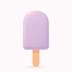 an ice cream purple color on white