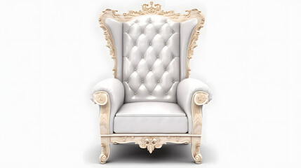 antique armchair isolated on white background