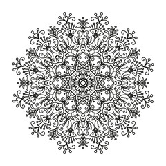 Mandala soul design black and white design