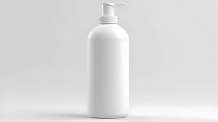 white plastic bottle isolated on white