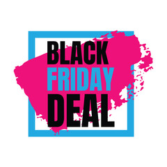 Black friday sale sign vector design, Black friday discount deal marketing campaign poster vector