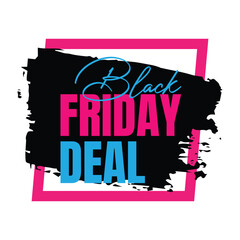 Black friday sale sign vector design, Black friday discount deal marketing campaign poster vector