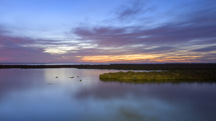 Sunrise in the wetlands of the Camargue
