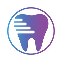 Tooth dental clinic logo templete with ring vector illustration