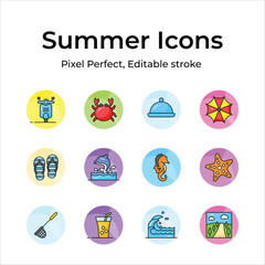 Bring the joy of summer to your projects with a delightful assortment of seaside inspired icons