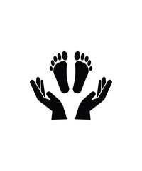 hand holding foot icon, vector best flat icon.