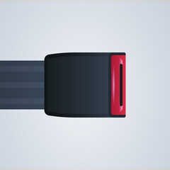Safety belt and fasten your seat belt journey safety first concept flat illustration.