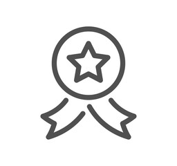 Awards related icon outline and linear symbol.