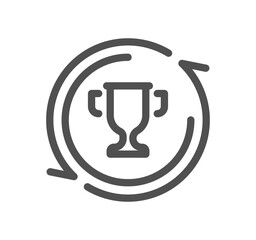 Awards related icon outline and linear symbol.