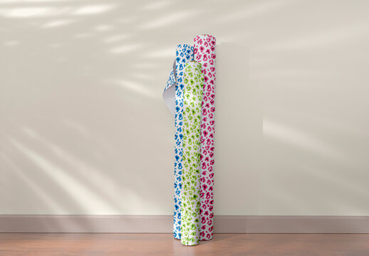 Wall Supported Fabric Rolls Mockup