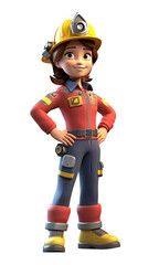 Fototapeta premium Fireman character isolated background