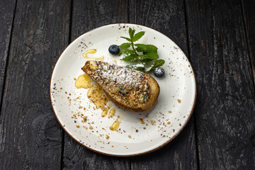 delicious dessert in the restaurant