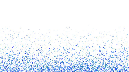 Falling abstract particles. Shining blue confetti