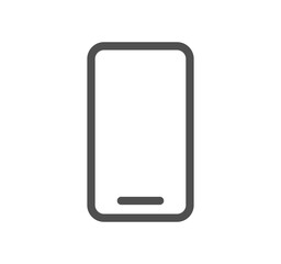 Smartphone protection related icon outline and linear symbol.