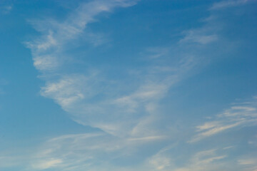 sunset sky with multicolor clouds. Dramatic twilight sky background