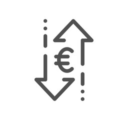 Finance related icon outline and linear symbol.