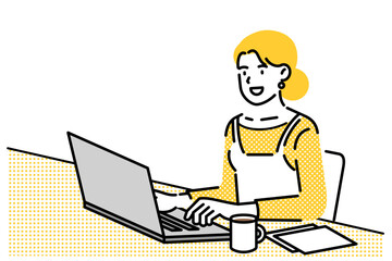 person working with laptop, business concept