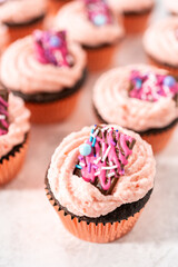 Chocolate strawberry cupcakes