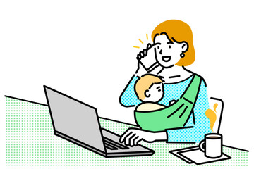 person working with laptop, business concept