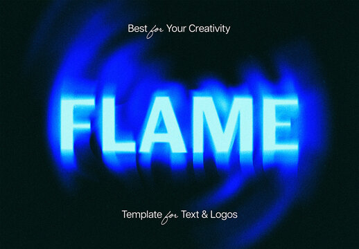 Mysterious Flame Text Effect Mockup