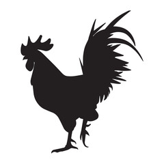 A Chicken Roaster vector Silhouette Illustration Flat Vector.